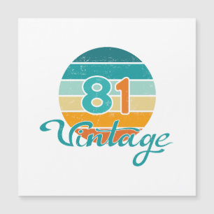 Retro Sonnenuntergang 81 Vintage abgenutzt Magnetkarte