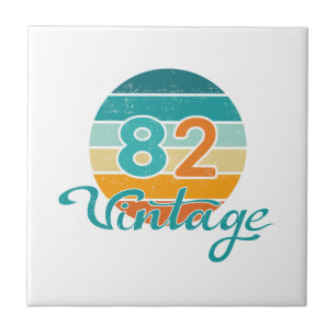 Retro-Sonnenuntergang 82 Vintage-Distressed Fliese