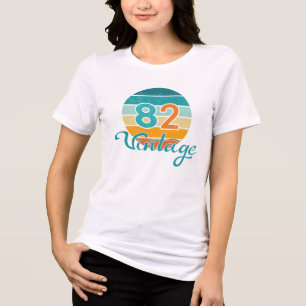 Retro-Sonnenuntergang 82 Vintage-Distressed Tri-Blend Shirt