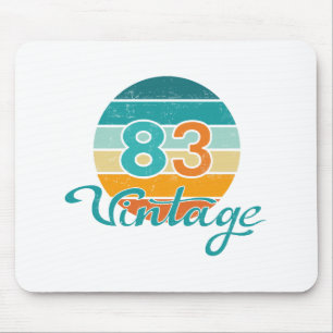 Retro-Sonnenuntergang 83 Vintage-Distressed Mousepad
