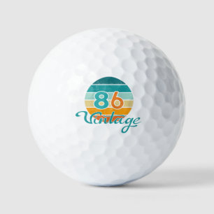 Retro-Sonnenuntergang 86 Vintage-Distressed Golfball