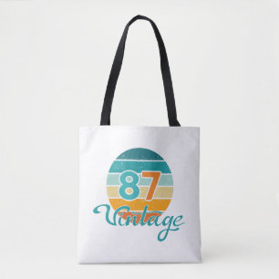 Retro-Sonnenuntergang 87 Vintage-Distressed Tasche