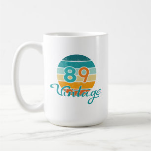 Retro-Sonnenuntergang 89 Vintage abgenutzt Kaffeetasse