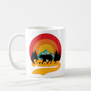 Retro-Sonnenuntergang Alaska Juneau Bären Berge Wi Kaffeetasse