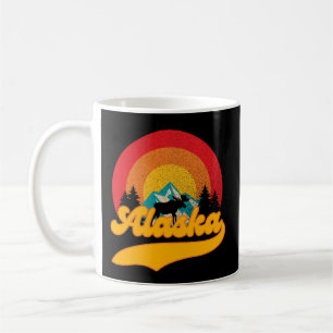 Retro-Sonnenuntergang Alaska Juneau Elch 0Berge Wi Kaffeetasse