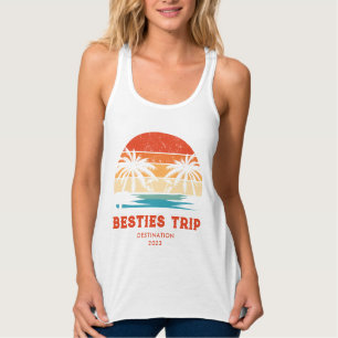 Retro Sonnenuntergang Besties - Paradies für Klett Tank Top