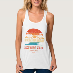 Retro Sonnenuntergang Besties - Paradies für Klett Tank Top