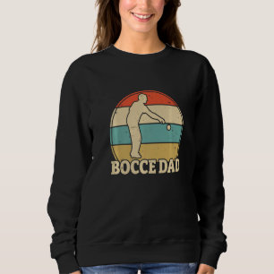 Retro-Sonnenuntergang-Bocce-Vater Bocce-Ball-Spiel Sweatshirt