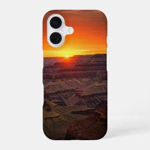 Retro-Sonnenuntergang-Canyon iPhone 16 Hülle