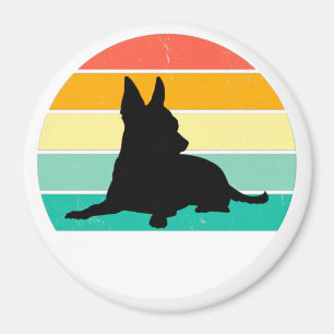 Retro Sonnenuntergang Chihuahua Magnet