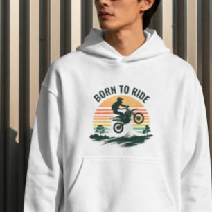 Retro-Sonnenuntergang-Dirt-Bike-Fahrer-Sweatshirt  Hoodie