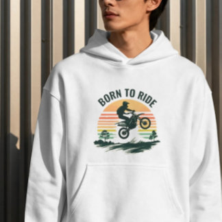 Retro-Sonnenuntergang-Dirt-Bike-Fahrer-Sweatshirt  Hoodie