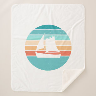 Retro-Sonnenuntergang-Distressed-Effekt + Segelboo Sherpadecke