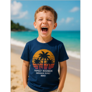 Retro Sonnenuntergang Familienzusammenführung pass T-Shirt