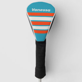 Retro Sonnenuntergang Flut stürmt über Streifen mi Golf Headcover