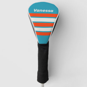 Retro Sonnenuntergang Flut stürmt über Streifen mi Golf Headcover