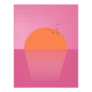 Retro-Sonnenuntergang Fotodruck