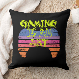 Retro-Sonnenuntergang-Gaming-Controller-Kunst-Game Kissen