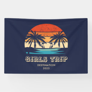 Retro Sonnenuntergang Giro Trip Junggeselinnen-Abs Banner