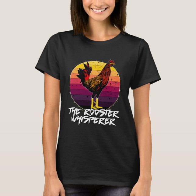 Retro Sonnenuntergang Hühnergeflügel Jokes The Roo T-Shirt (Vorderseite)