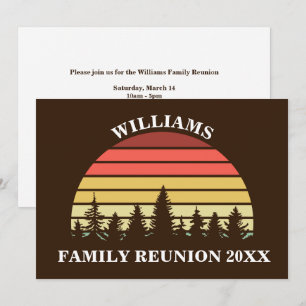 Retro-Sonnenuntergang Individuelle Familienzusamme Einladung