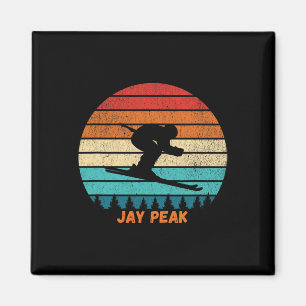 Retro Sonnenuntergang Jay Peak Vermont Skifahren S Magnet