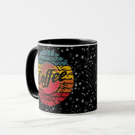 Retro Sonnenuntergang Kaffee personifiziert mug Tasse