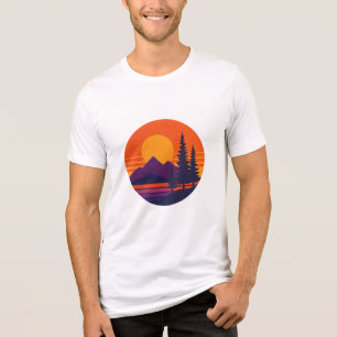 Retro Sonnenuntergang Natur Vibes Vintage 80er Ä Tri-Blend Shirt