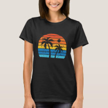 Retro Sonnenuntergang Palme Distressed Strand Vibe