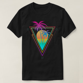 Retro-Sonnenuntergang-Palmenbaum-Ästhetik-Design T-Shirt