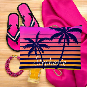 Retro Sonnenuntergang Personalisiert Zubehörtasche