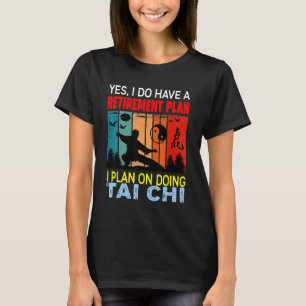 Retro Sonnenuntergang Slogan Rentenplan Ich Plane T-Shirt