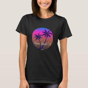 Retro Sonnenuntergang Stadt T-Shirt