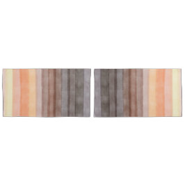 Retro-Sonnenuntergang Streifen boho orange-braune  Kissenbezug