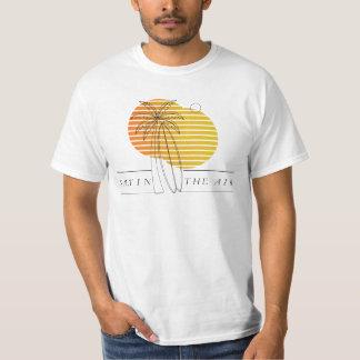 Retro Sonnenuntergang Surfbrett Minimalist Salz In T-Shirt