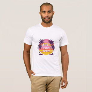 Retro-Sonnenuntergang-T-Shirt 'Chill Vibes Only' T-Shirt