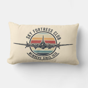 Retro Sonnenuntergang Vintage B-17 Luftfahrt Lendenkissen