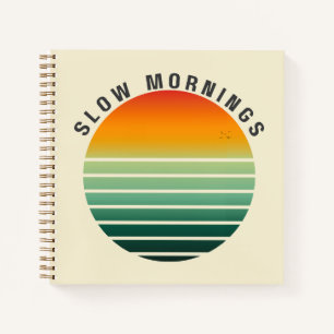 Retro-Sonnenuntergangs-Journal – Langsame Morgen C Notizbuch
