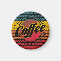 Retro-Sonnenuntergangs-Kaffee