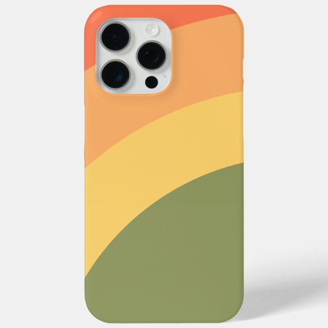 Retro-Sonnenuntergangs-Kurven Case-Mate iPhone Hülle (Rückseite)