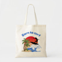 Retro-Sonnenuntergangs-Surfer, geboren zum Surfen
