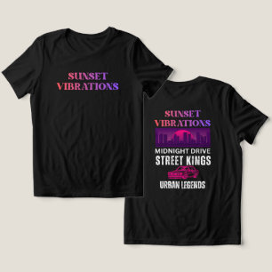 Retro Sonnenuntergangs-Vibrationen Tri-Blend Shirt