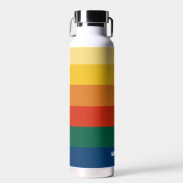 Retro-Sonnenuntergangsstreifen mit einfachem, muti Trinkflasche