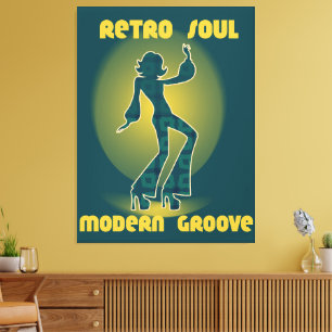 Retro-Soul Moderner Groove Leinwanddruck