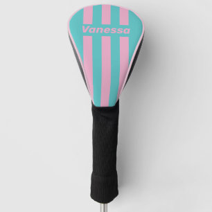 Retro South Beach Nadelstreifen mit Namen Golf Headcover