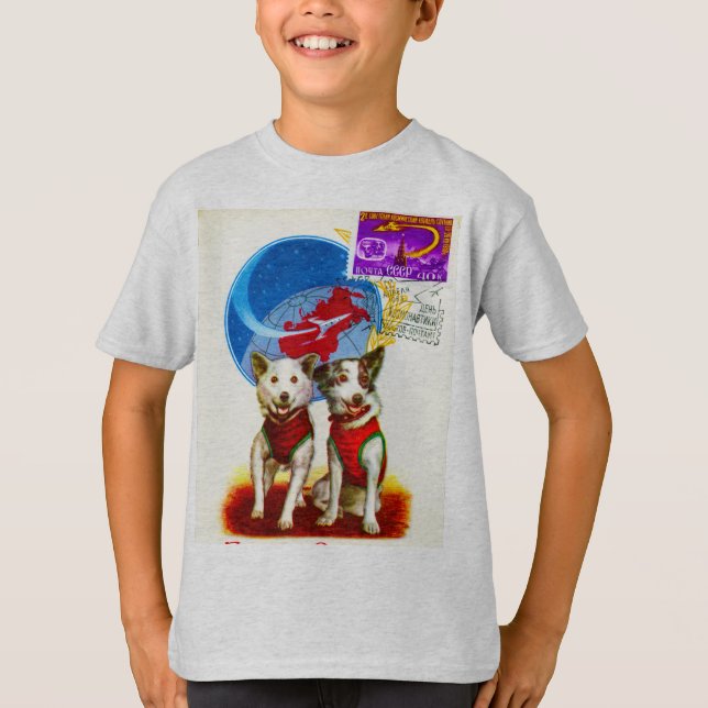 RETRO SPACE AGE (HUNDE ASTRONAUTS) T-Shirt (Vorderseite)