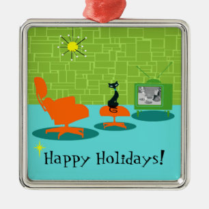 Retro Space Age Kitty Weihnachtsschmuck