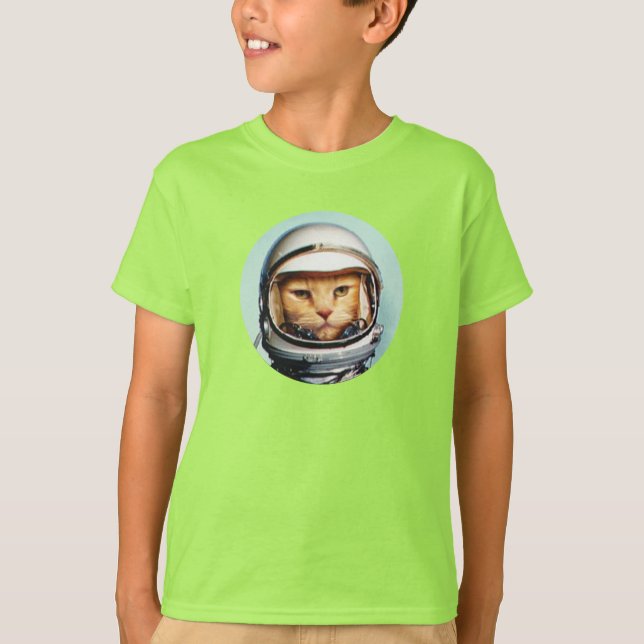 Retro Space Cat T - Shirt (Vorderseite)