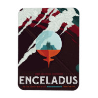 Retro Space Poster Cassini Mission to Saturn