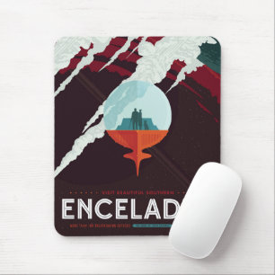 Retro Space Poster Cassini Mission to Saturn Mousepad